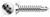 #10 X 1" Self-Drilling Screws, Flat Undercut Phillips Drive, 410 Stainless Steel