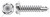 #12-14 X 4" Self-Drilling Screws, Hex Indented Washer Head, 410 Stainless Steel