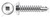#6-20 X 3/4" Self-Drilling Screws, Pan Square Drive, 410 Stainless Steel
