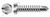 #10 X 1-1/4" Self-Drilling Screws, Hex Slotted Indented Washer Head, 410 Stainless Steel