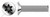 #4-40 X 3/16" Machine Screws, Flat Head 6Lobe Torx(r) Drive, 100 Degree Countersink, Stainless Steel