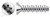 #8 X 1" Hi-Lo Self-Tapping Sheet Metal Screws, Flat Phillips Drive, Full Thread, Stainless Steel