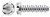 #6 X 3/8" Hi-Lo Self-Tapping Sheet Metal Screws, Hex Slotted Indented Washer Head, Full Thread, Stainless Steel
