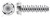 #8 X 1/2" Hi-Lo Self-Tapping Sheet Metal Screws, Hex Indented Washer Head, Full Thread, Stainless Steel