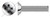 #10-24 X 5/8" Machine Screws, Flat Undercut Phillips Drive, Stainless Steel