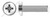 M4-0.7 X 35mm DIN 7985A / ISO 7045, Metric, Machine Screws, Pan Pozidriv Alternative Drive, Full Thread, A2 Stainless Steel