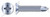 #10-32 X 5/8" Self-Drilling Screws, Flat Undercut Phillips Drive, Machine Screw Threading, Steel, Zinc Plated and Baked