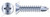 #4-24 X 1" Self-Drilling Screws, Flat Phillips Drive, Steel, Zinc Plated and Baked