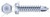 #12 X 1" Self-Drilling Screws, Indented Hex Head, Steel, Zinc Plated and Baked