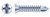 #8 X 1" Self-Drilling Screws, Flat Trim Head Phillips Drive, Steel, Zinc Plated