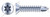 #12-14 X 3" Self-Drilling Screws, Flat Head 6Lobe Torx(r) Drive, Steel, Zinc Plated and Baked