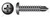 #6 X 3/8" Self-Drilling Screws, Pan Phillips Drive, Steel, Black Zinc and Baked