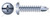 #6 X 1/2" Self-Drilling Screws, Pan Head Phillips/Slot Combo Drive, Steel, Zinc Plated and Baked