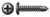 #8 X 1" Self-Drilling Screws, Pan Phillips Drive, Steel, Black Zinc and Baked