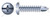 #8 X 3/8" Self-Drilling Screws, Pan Head Phillips/Slot Combo Drive, Steel, Zinc Plated and Baked