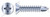 #12-14 X 5/8" Self-Drilling Screws, Flat Phillips Drive, Steel, Zinc Plated and Baked