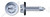 #10 X 3/4" Self-Drilling Screws, Hex Slotted Indented Washer Head, with Bonded Sealing Washer, Steel, Zinc Plated and Baked