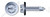 #14 X 1-1/2" Self-Drilling Screws, Hex Slotted Indented Washer Head, with Bonded Sealing Washer, Steel, Zinc Plated and Baked