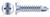 #12 X 1" Self-Drilling Screws, Wafer Head Phillips Drive, Steel, Zinc Plated