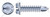 #12 X 3/4" Self-Drilling Screws, Hex Slotted Indented Washer Head, Locking Serrations, Steel, Zinc Plated and Baked
