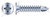 #8-18 X 1-1/4" Self-Drilling Screws, Wafer Head Phillips Drive, Steel, Zinc Plated