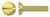 #8-32 X 1/4" Machine Screws, Oval Undercut Slot Drive, Full Thread, Brass