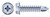 #8 X 1-1/2" Self-Drilling Screws, Hex Indented Washer Phillips Drive, Steel, Zinc Plated