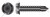 #8 X 1-1/2" Self-Drilling Screws, Hex Indented Washer Head, Steel, Black Zinc and Baked