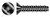 #6 X 3/4" Hi-Lo Self-Tapping Sheet Metal Screws, Flat Phillips Drive, Full Thread, Steel, Black Oxide