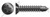 #10 X 1/2" Self-Drilling Screws, Flat Undercut Phillips Drive, Steel, Black Zinc and Baked