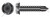 #12-14 X 5/8" Self-Drilling Screws, Hex Indented Washer Head, Steel, Black Zinc and Baked