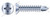 #10 X 3" Self-Drilling Screws, Flat Undercut Phillips Drive, Steel, Zinc Plated and Baked