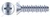 #14 X 1-1/2" Hi-Lo Self-Tapping Sheet Metal Screws, Flat Phillips Drive, Full Thread, Steel, Zinc Plated