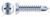 #12 X 3/4" Self-Drilling Screws, Flat Undercut Phillips Drive, Steel, Zinc Plated and Baked
