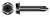 #6-20 X 5/8" Self-Drilling Screws, Hex Indented Washer Head, Steel, Black Oxide