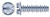 1/4"-15 X 3/4" Hi-Lo Self-Tapping Sheet Metal Screws, Hex Indented Washer, Slotted, Full Thread, Steel, Zinc Plated