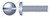 #2-56 X 1/2" Machine Screws, Binding Head Slot Drive, Full Thread, Steel, Zinc Plated