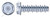 5/16" X 1" Hi-Lo Self-Tapping Sheet Metal Screws, Hex Indented Washer Head, Full Thread, Steel, Zinc Plated