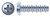 #4 X 3/4" Hi-Lo Self-Tapping Sheet Metal Screws, Pan Phillips Drive, Full Thread, Steel, Zinc Plated