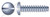 #6 X 3/16" Self-Tapping Sheet Metal Screws, Type "B", Pan Slot Drive, Steel, Zinc Plated