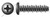 #6 X 1/2" Hi-Lo Self-Tapping Sheet Metal Screws, Pan Phillips Drive, Full Thread, Steel, Black Zinc
