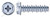 #10 X 3/4" Hi-Lo Self-Tapping Sheet Metal Screws, Hex Indented Washer Phillips Drive, Full Thread, Steel, Zinc Plated
