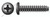 #2 X 1/2" Self-Tapping Sheet Metal Screws, Type "B", Pan Phillips Drive, Steel, Black Zinc