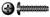 #8 X 3/8" Hi-Lo Self-Tapping Sheet Metal Screws, Pan Phillips Drive, Full Thread, Steel, Black Oxide