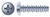 #10-16 X 2-1/4" Hi-Lo Self-Tapping Sheet Metal Screws, Pan Phillips Drive, Full Thread, Steel, Zinc Plated