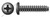 #6 X 5/16" Self-Tapping Sheet Metal Screws, Type "B", Pan Phillips Drive, Steel, Black Zinc