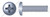 #8-32 X 3/8" Machine Screws, Binding Head Phillips Drive, Full Thread, Steel, Zinc Plated