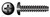 #4-24 X 1-3/4" Self-Tapping Sheet Metal Screws, Type "B", Pan Phillips Drive, Steel, Black Oxide
