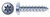 #10-12 X 5/8" Self-Tapping Sheet Metal Screws, Type "A", Pan 6Lobe Torx(r) Drive, Steel, Zinc Plated