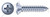 #10 X 1" Self-Tapping Sheet Metal Screws, Type "AB", Oval Phillips Drive, #8 Head, Steel, Zinc Plated and Baked